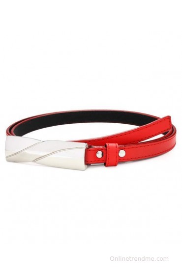 Oleva Red Casual Single Women Belt